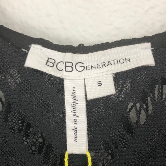 [BCBGeneration] Scoop Neck Peplum Lace Tank Top - Picture 5 of 6